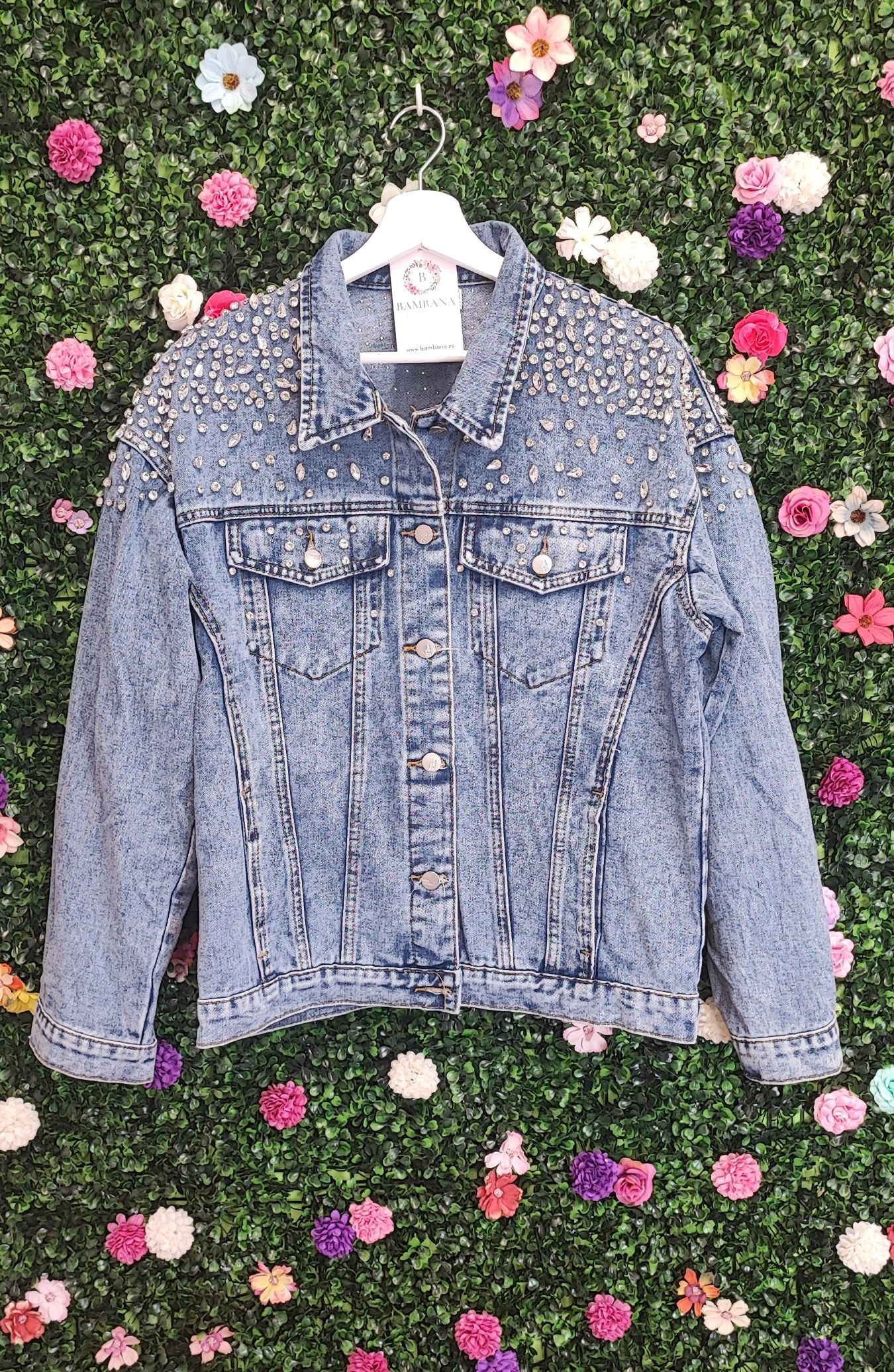 VESTE EN JEAN ZIRCONIE