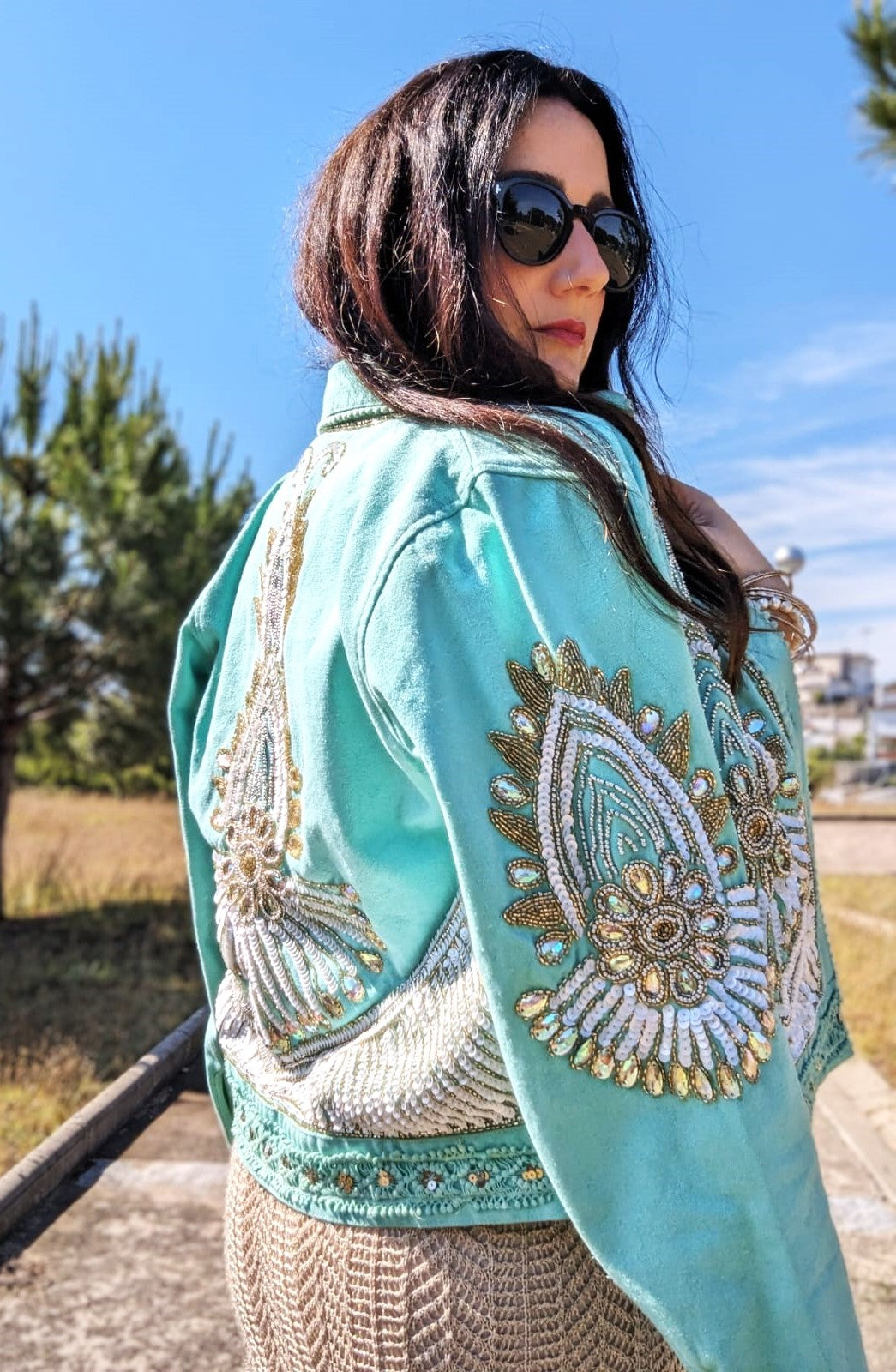 VESTE BIJOU AQUA