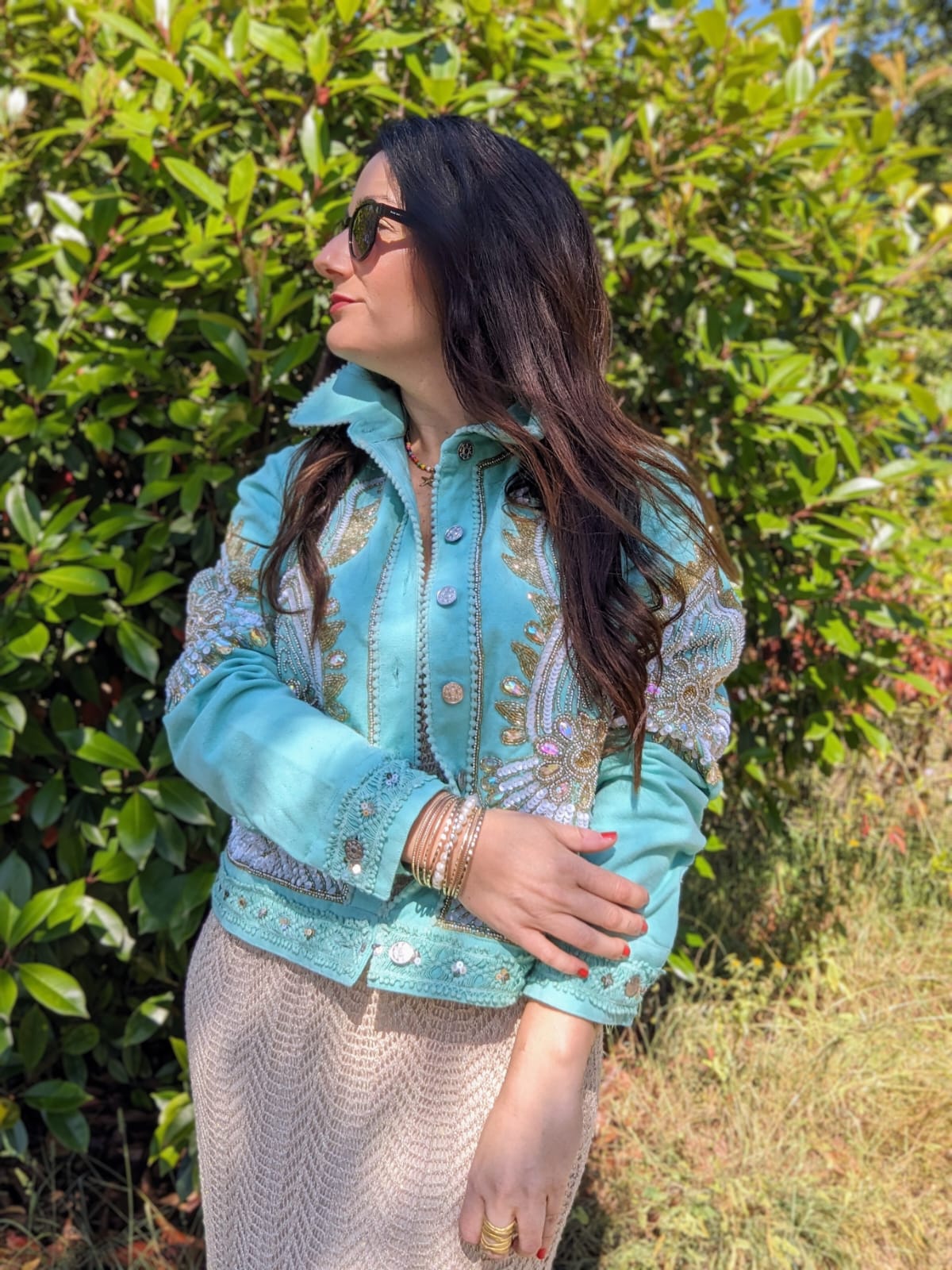 VESTE BIJOU AQUA