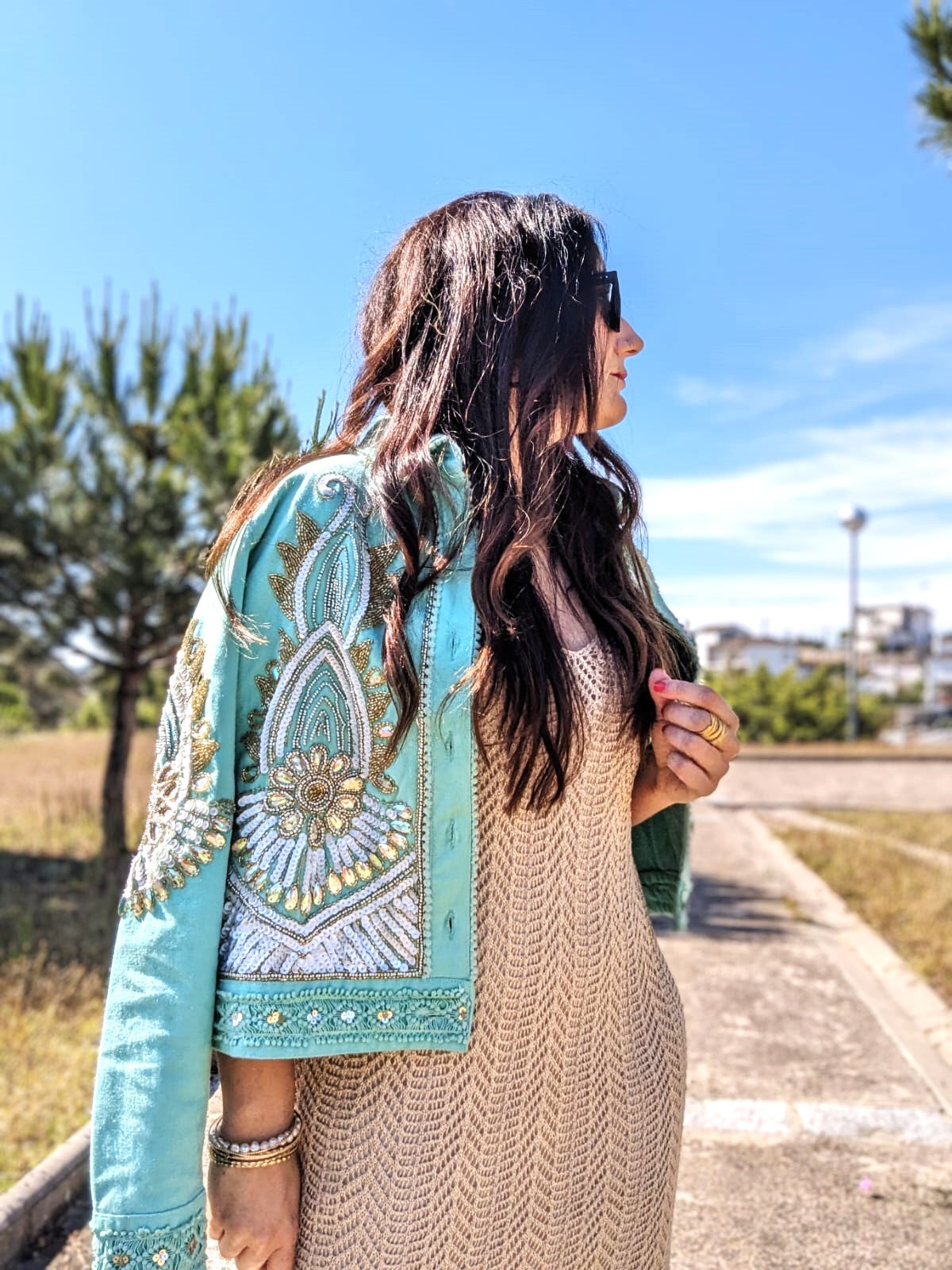 VESTE BIJOU AQUA