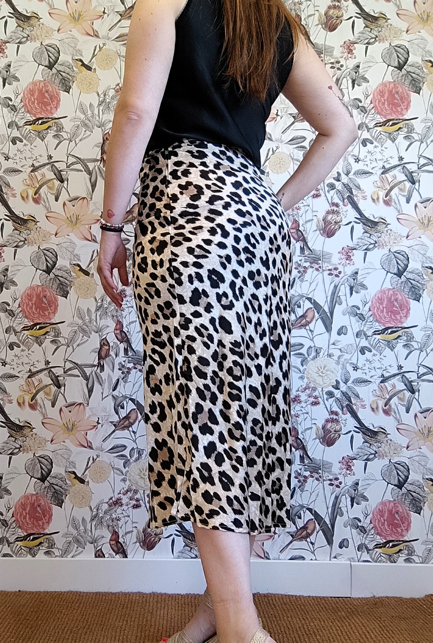 FALDA MIDI ANIMAL PRINT