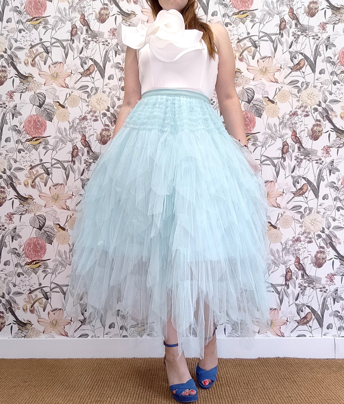 JUPE EN TULLE TURQUOISE