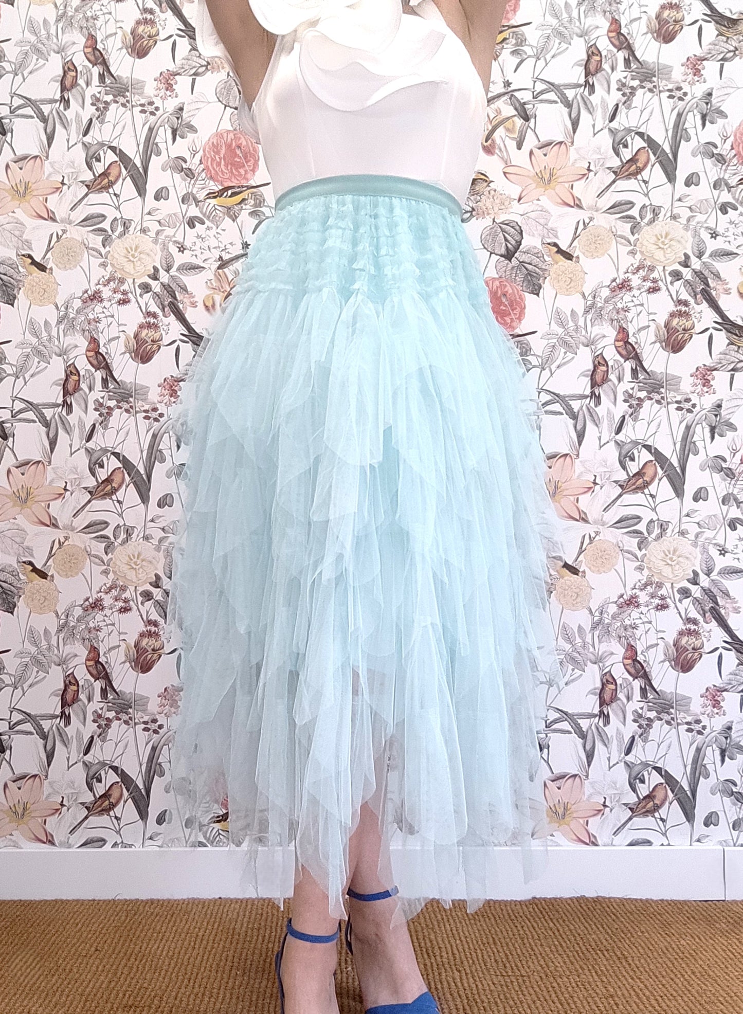 JUPE EN TULLE TURQUOISE