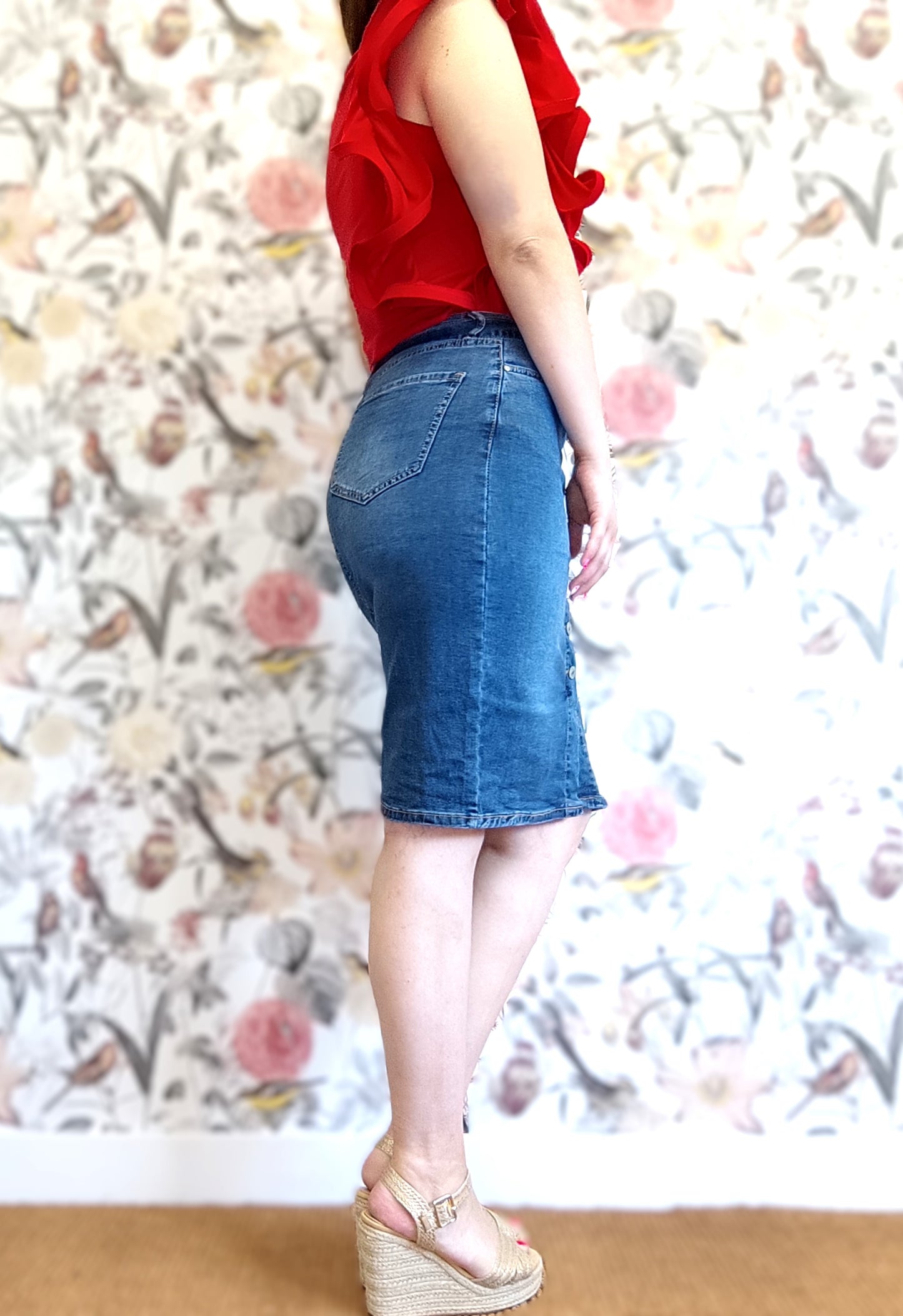 FALDA DENIM LAZO