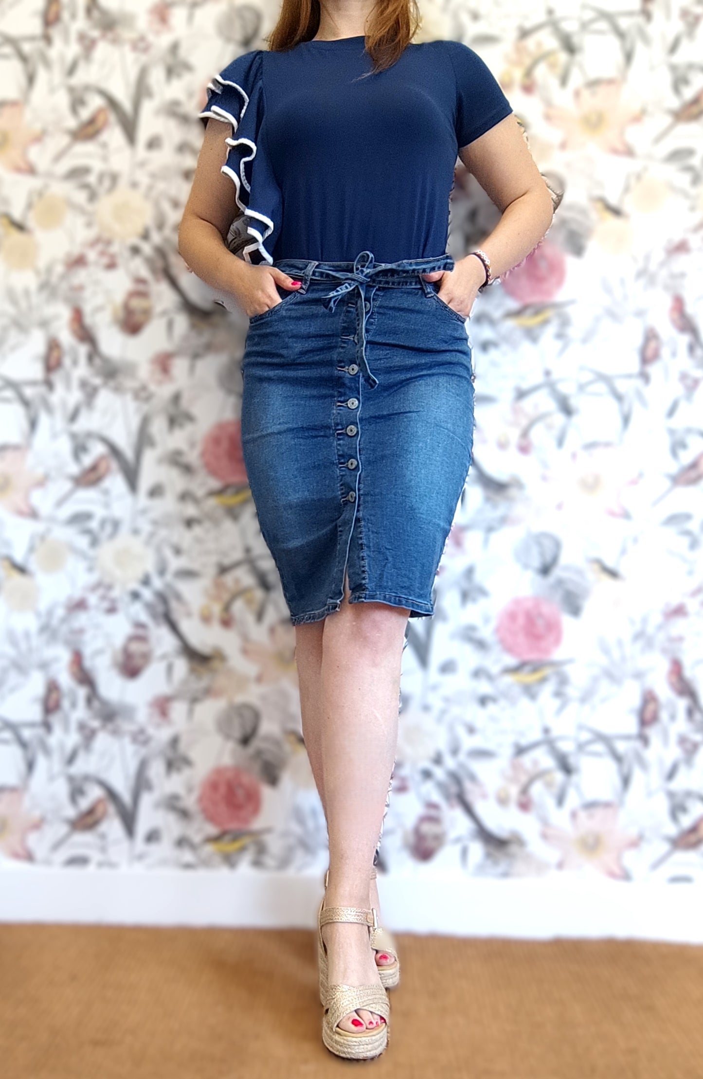 FALDA DENIM LAZO