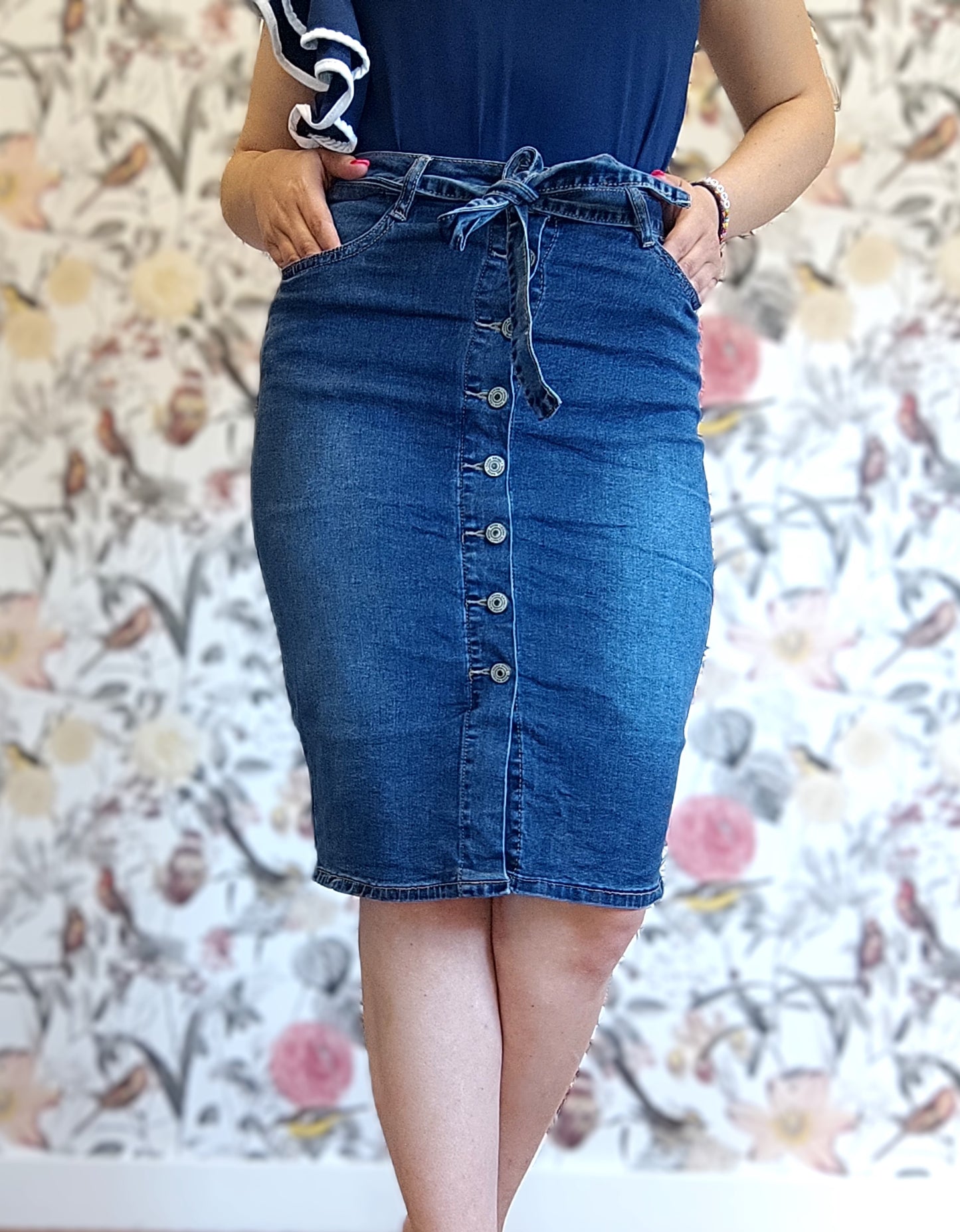 FALDA DENIM LAZO