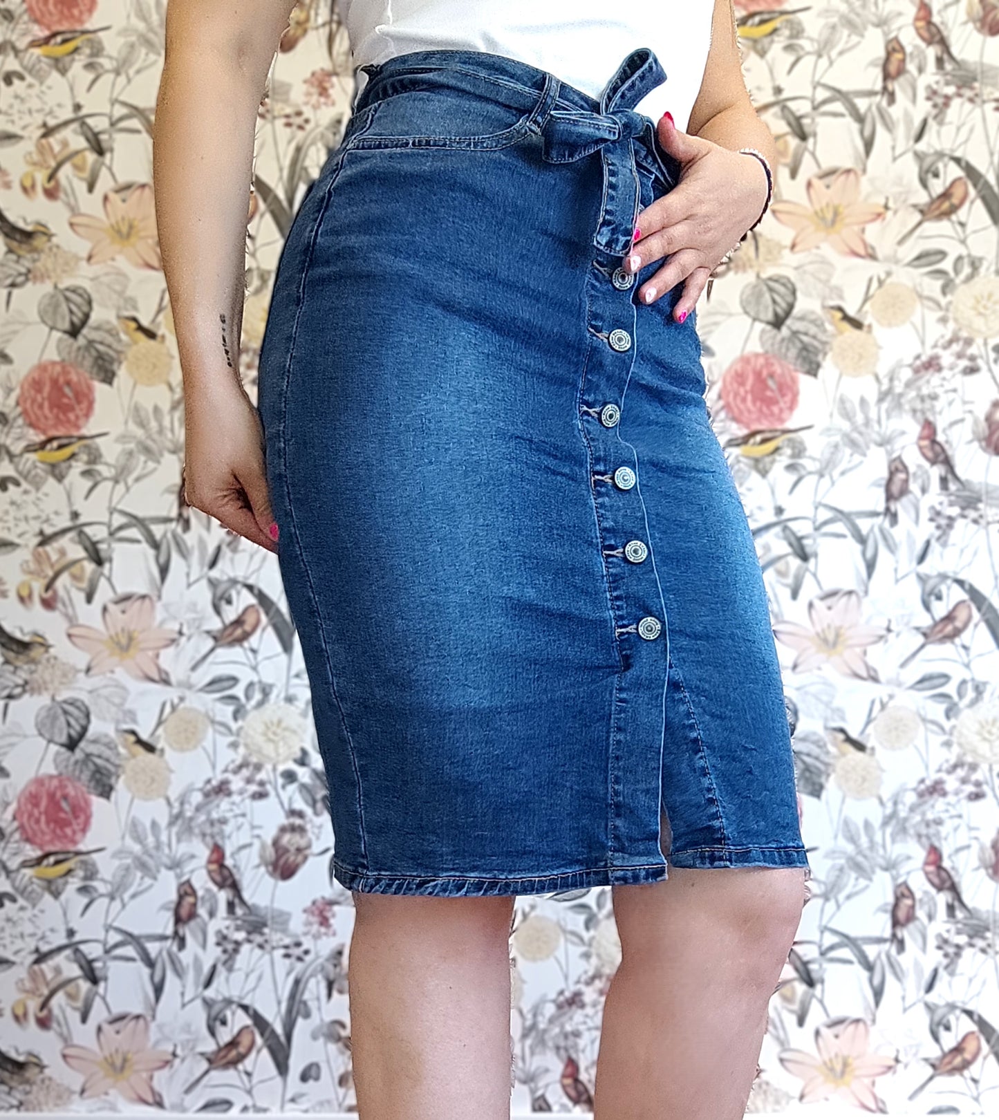 FALDA DENIM LAZO