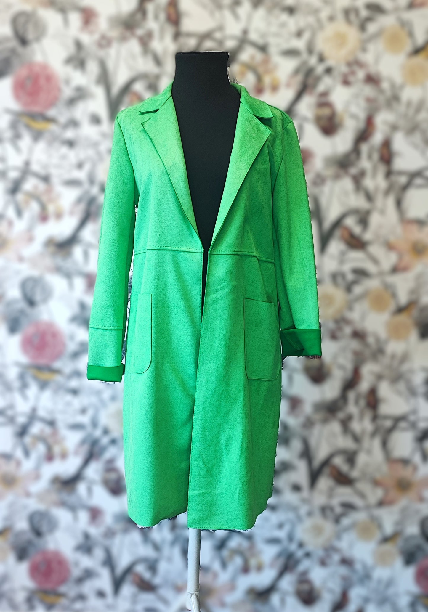 VESTE EN DAIM VERT