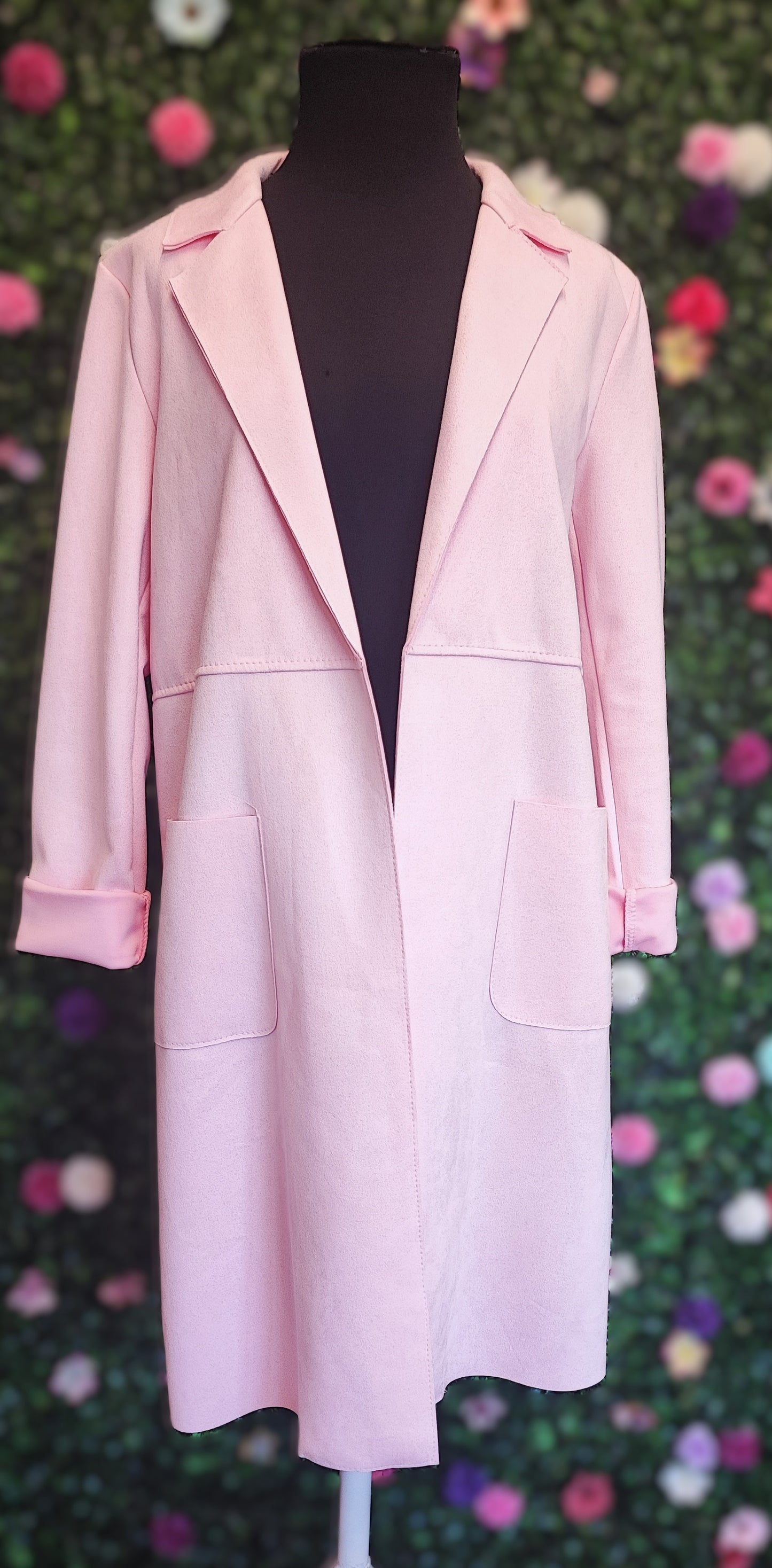 VESTE EN DAIM ROSE